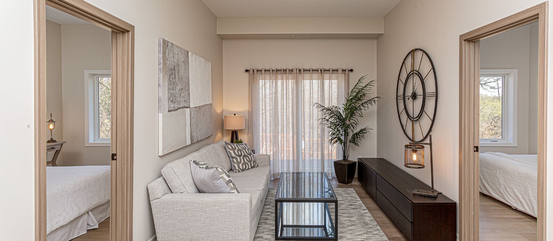 Suite bedrooms and living space